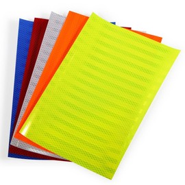 Approx. A4 Size (20 cm x 30 cm) - 1 sheet 03 - White Reflective Sheet Reflective Sticker Night Reflective Sticker Night Reflective Sticker Running Walking School Bag Bicycle Bike Truck Safety Safety