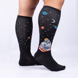 Sock It To Me Unisex Take a Look It's In a Book Wide Calf Stretch Socks