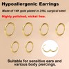 Flat Back Stud Earrings and Small Hoops Earrings Sets for