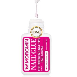 Morovan Brush-On Nail Glue: Quick-Dry Super Strong Waterproof Nail Adhesive for Acrylic Nails Press-On Nails & Tips Long-Lasting Salon-Quality Bond with Precision Brush Applicator
