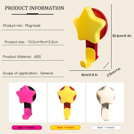 Mulomir 3 Packs Star-Shaped Shower Suction Hooks, Removable and Reusable Suction Cup Hooks, No Drilling, Waterproof Universal Vacuum Suction Hooks for Bathroom, Kitchen, Towel