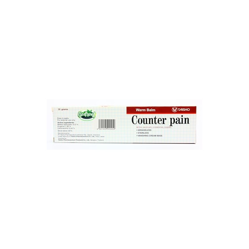 Counter Pain Warm Balm 30G for Massage and Relaxation, Sports