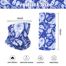 4pcs Breathable Neck Gaiter UPF 50+ Face Scarf Mask Sun Protection Bandana for Men Women,Cycling,Fishing,Hiking, Classic Camo, One Size