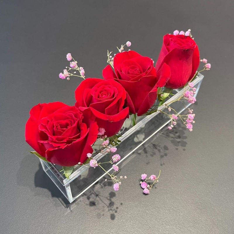 Acrylic Flower Vase | Modern Flower Arrangement for Home Decor,Acrylic