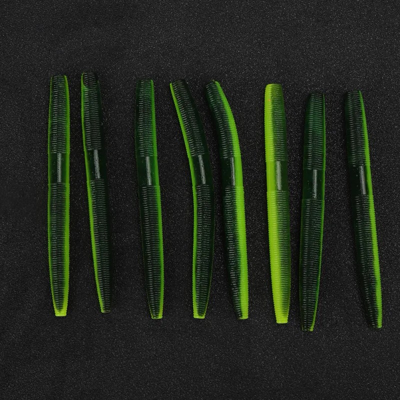 8 Señuelos Gusanos Artificiales Para Pescar