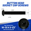 Fastenere Button Head Socket Cap Screws - 10-32 x 2-1/2"
