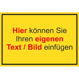 SCHILDER HIMMEL Customisable Müll abladen verboten Sign A4 Plastic, No. 187 Own Text/Image Various Sizes/Materials