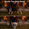 Halloween Skeleton Yard Decoration – 3-Piece Skull & Bone Arm