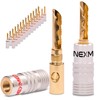 NEXMEX Hollow Banana Plugs 4 mm - 28 Pieces Plugs
