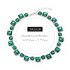 XILAZAB Emerald Green Crystal Rhinestone Statement Bib Choker Necklace for
