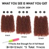 Yanky Twist Crochet Hair (8+10+12 inch)*3,Total 9 packs,Ginger Red,Pre-Looped Yankee