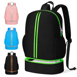 HowFly Gym Backpack, Gym Bag for Women Men, Sport Backpack with Shoe Compartment, Athletic Beach Swim Workout Bag