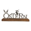 Lettering Easter Made of Aluminium and Wood with Easter Bunny