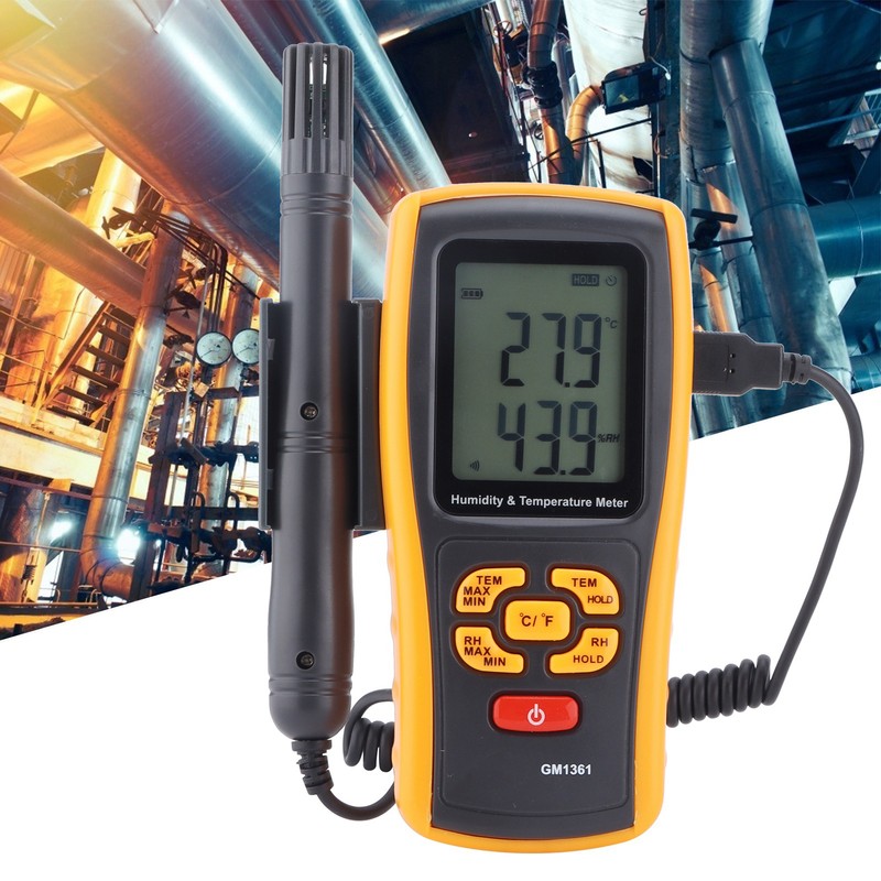 GM1361 Electronic Thermometer Hygrometer Handheld Temperature Humidity Meter for Industry
