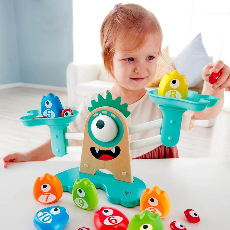 Hape Math Monster Scale Toy| 22 PCs Cute Counting Math