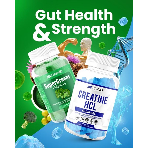 Gut Health & strength - Creatine HCL & Super greens