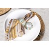 Goroly Home Handmade Multi Sequin Beaded Napkin Rings Set, Napkin
