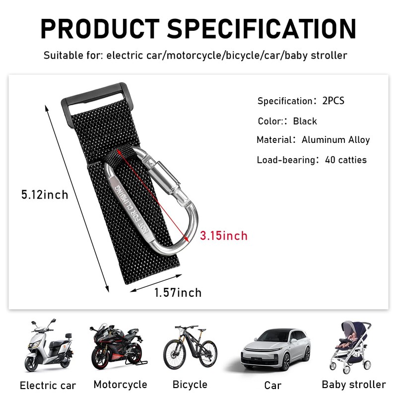 KVAEY 2 Pack Multipurpose Hook for Hanging Helmet, Goggle, Headsets,