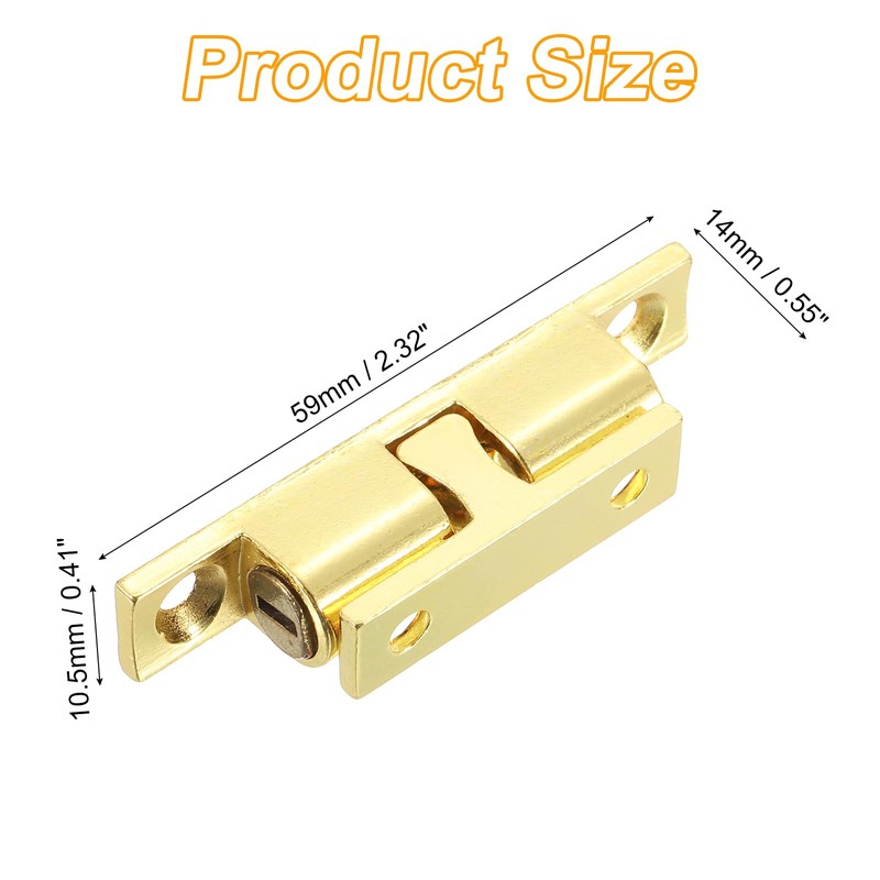 sourcing map 4Pcs Cabinet Latch Double Roller Catch, Lock Stop