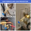 2Pcs Refrigerant Charging Valve Set, 1/4" & 5/16" Safety Adapter