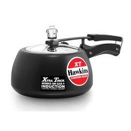 Hawkins Contura Hard Anodized Induction Compatible Extra Thick Base Pressure Cooker, Black, 3L