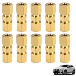 10 Stück Bremsleitungsverbinder 4,75mm, Kupferstahl Armaturen ohne Bördeln für Bremskabel, einfache Installation, hohe Druckbeständigkeit und Zuverlässigkeit für Bremsleitungsreparaturen und upgrades