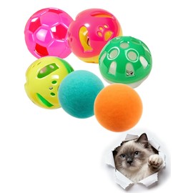 HEUHAI 6-Pack Cat Toys for Cats and Kittens, Silly Leap (1.5'')