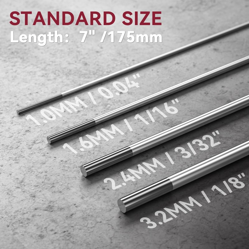 ARCCAPTAIN TIG Welding Tungsten Electrode 10-Pack 1/16"x 7"(Grey - 2%