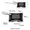 TechAffect Multi Tool Keyring Carabiner Watch Travelling Alarm Clock -Digital
