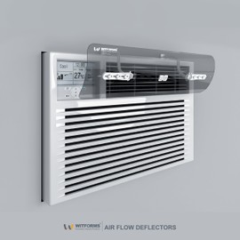 WITFORMS Window AC Air Deflector - 24" Length for TOP VENT Window Units ONLY - Transparent Design - Measure Before Purchase
