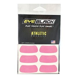 EyeBlack Under Eye Strip for Athletic Sports Team - Enhance Performance, Show Team Spirit, Comfortable, Easy-to-Apply, Perfect for Game Day, Practice, Winners - Pink - 2 Pairs (4 Strips)