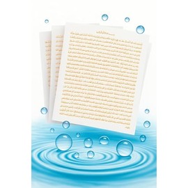 10 Quranic Dilution Sheets - Roqya Witchcraft and Evil Eye Treatment - Double-Sided (Evil Eye and Jealousy Verse)