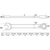 BGS 6615 | Ratchet Ring Spanner | Switchable | SW