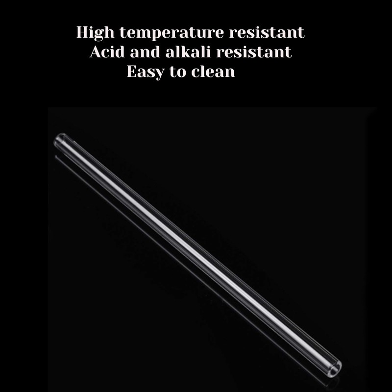 6-Inch Borosilicate Glass Tube, 12mm OD x 2mm Thick, Clear