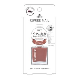 Homei Cocoa Chai (FN-8) 12FREE Nail Cover Hardener, 0.5 fl oz (13 ml), All-in-One Nail