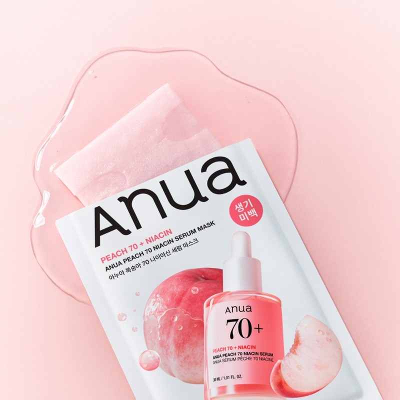 Anua Peach Niacinamide Serum Mask 25g, 1 sheet / 아누아