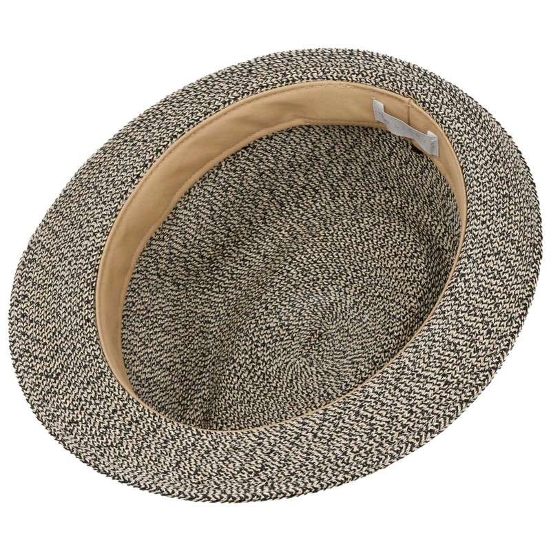 Stetson Meliott Trilby Fabric Hat Summer Women Men, black-white, M