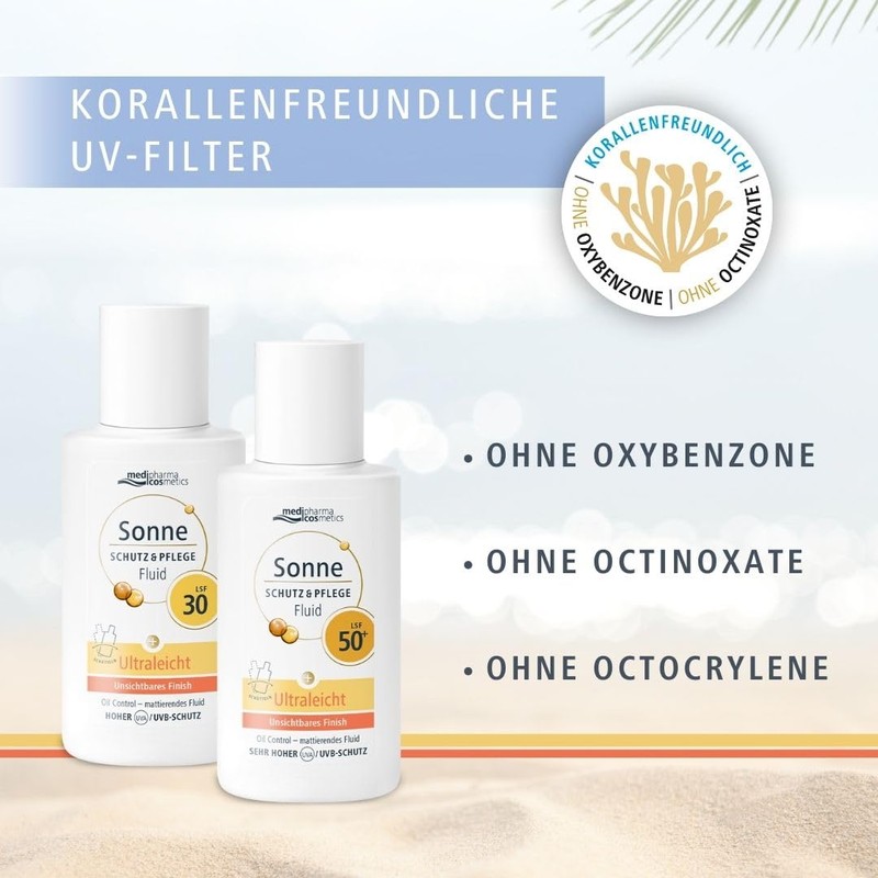 Sonne Schutz&Pflege Fluid mit LSF 50+ von medipharma cosmetics, mattierend