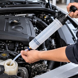 Automotive Fluid Extractor Syringe for Maintenance – Hand-Operated Oil & Brake Fluid Pump in 200cc or 500cc Sizes
