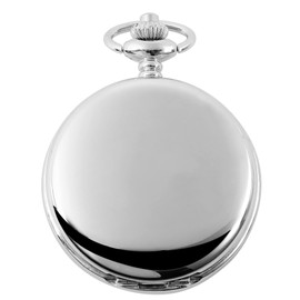 Excellanc Pocket Skeleton Watch with Chain Unisex Analogue Mechanical 4000021, Silver