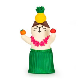 zimiliz Cute Mini Resin Cat Figurines for Home Bedroom and Bookshelf Decor, Kawaii Miniatures Cat Figures Gifts for Women, Funny Small Cat Statue for Office Desk Accessories (08-Tropical-Fruit-Green)