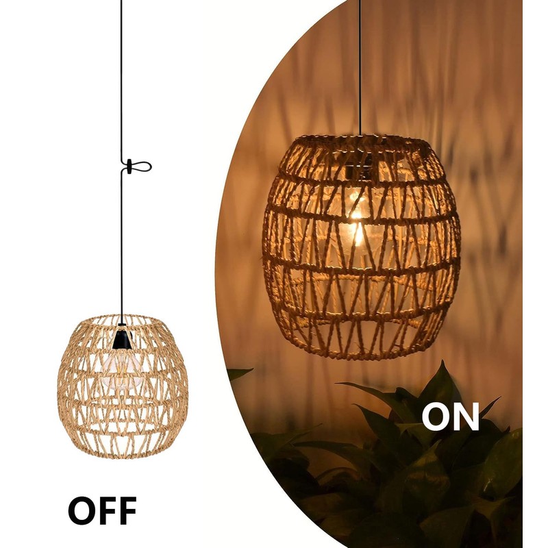 Battery Operated Outdoor Chandelier for Gazebo Pendant Light with Remote