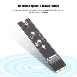 DEWIN M.2 NVME SSD Conversion Adapter, SSD Adapter Card M.2 SATA Card for MacBook Air (2013-2017 Year) A1465 A1466 and Mac Pro (Late 2013-2015 Year)