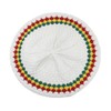 RW Men's Cotton Rasta Beanie (White/Rasta)