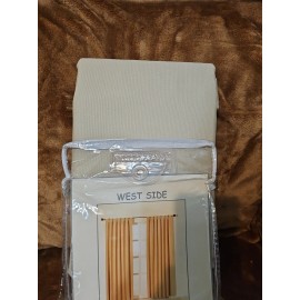 GAPPA West Side Gappa Tab Top Window Panel Ivory 50" W X 95" L NEW