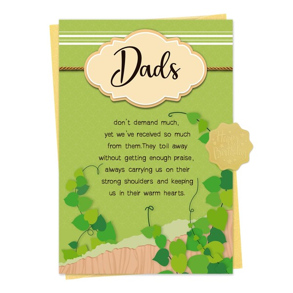 D24TIME Father's Day Card from Daughter - Dad Birthday Card