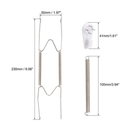 sourcing map 9Pcs Plate Hanger, 12 Inch Stainless Steel Invisible Wall Plate Hangers with 9Pcs Wall Hooks for Decorative Plates, Silver