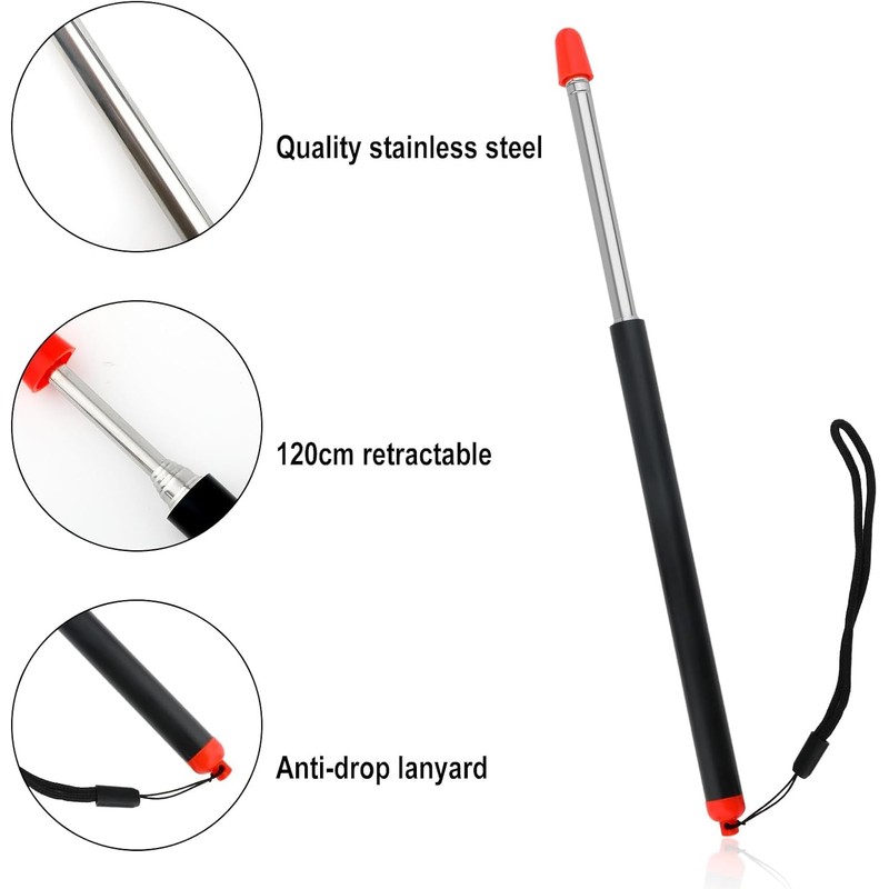 Telescopic Teacher Pointer Presenter Whiteboard Pointer, 1Pc Teacher Hand Pointer