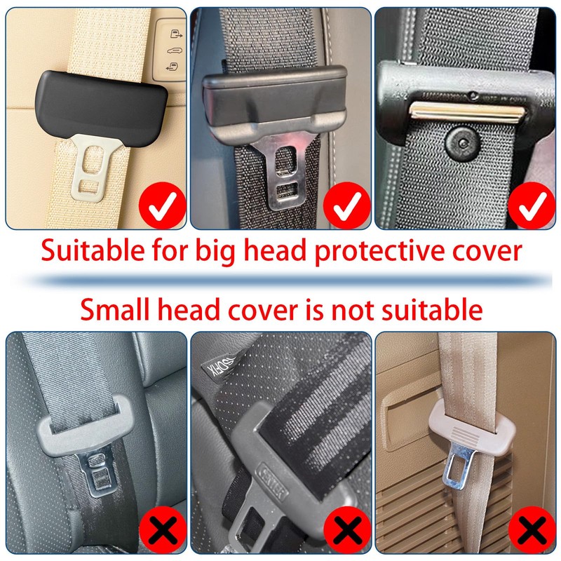 SUNBREATH Car Seat Belt Buckle Cover Leather Seatbelt Clip Protector