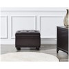 FIRST HILL FHW Deep Tufting Storage Ottoman, Espresso